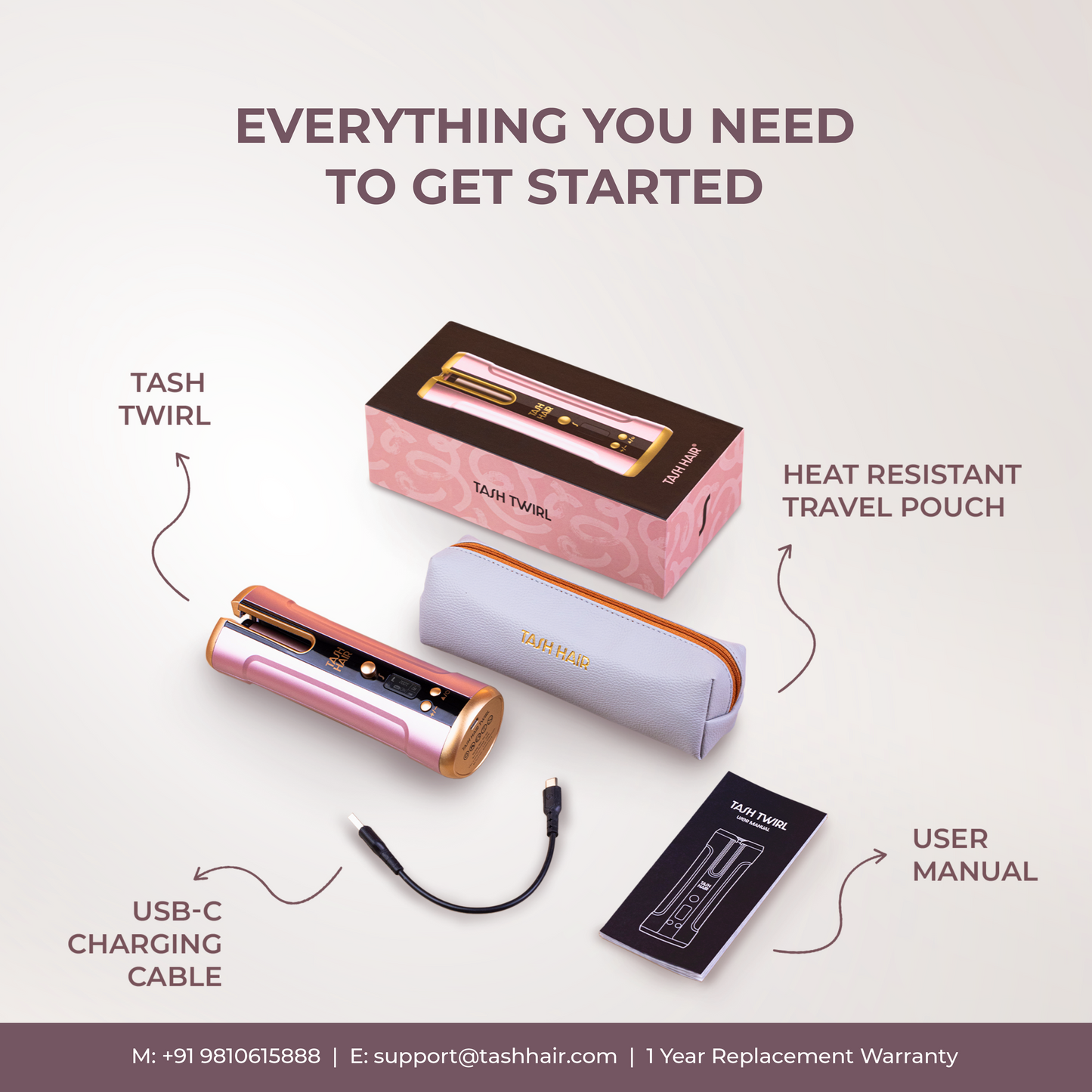 Tash Twirl Cordless Automatic Curler