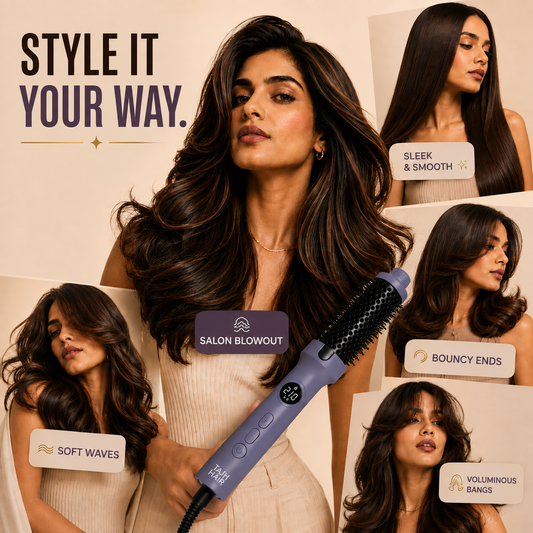 Tash Hair 3-in-1 Heated Round Brush- All In One Tool (Va-Va-Volume)