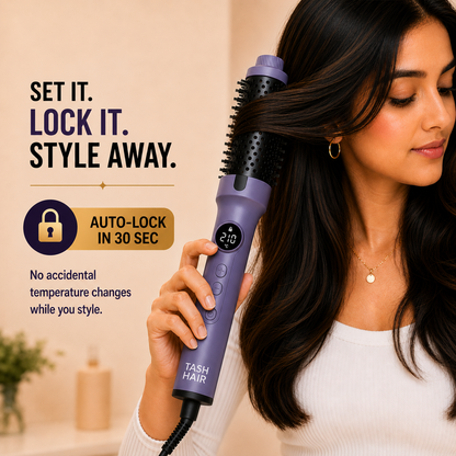 Tash Hair 3-in-1 Heated Round Brush- All In One Tool (Va-Va-Volume)